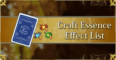 Craft Essence Effect List .